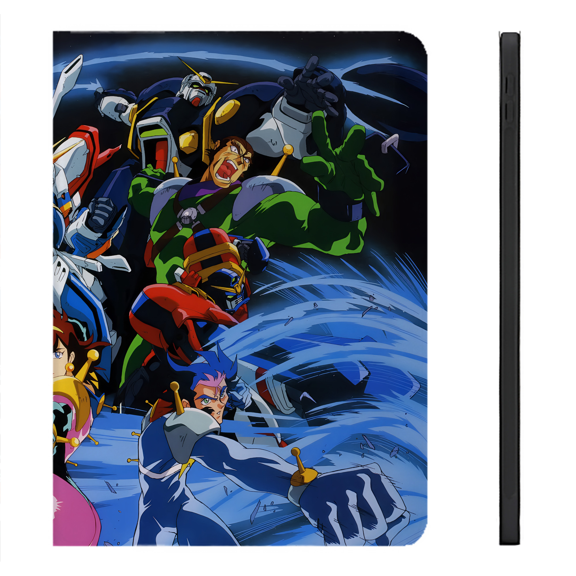 （画像用） 機動戦士ガンダム Mobile Suit Gundam IPadケース ペンホルダー付き ブックスタイルデザイン